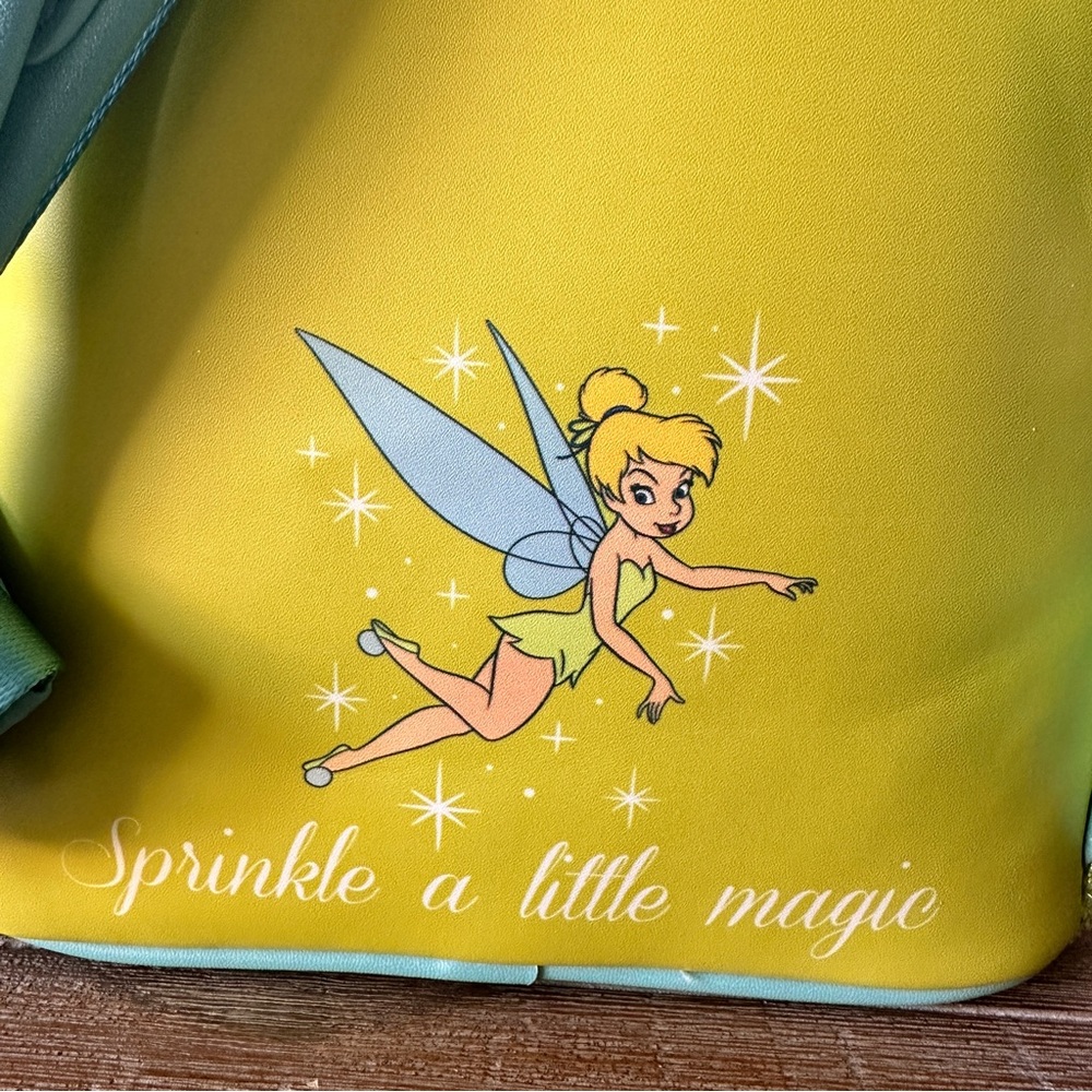 Loungefly Disney Tinker Bell Sequin Mini Backpack NWT - Picture 5 of 11